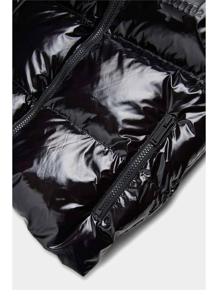 DSQUARED2 JUNIOR Gilet Dsquared2 Kids nero in nylon lucido