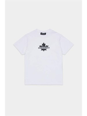 DSQUARED2 JUNIOR T-shirt Dsquared2 Kids bianco in cotone in BAMBINO