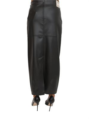 Gonna a tubino Max Mara MM effetto nappa nera in DONNA