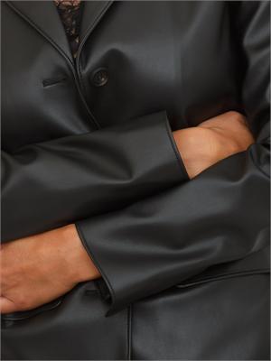 Giacca monopetto Max Mara MM in ecopelle nera in DONNA