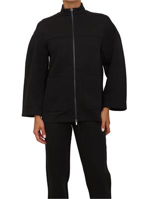Felpa nera Max Mara MM modello over con spalla scesa in DONNA