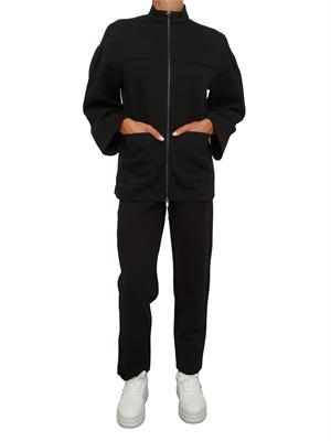 Felpa nera Max Mara MM modello over con spalla scesa in DONNA