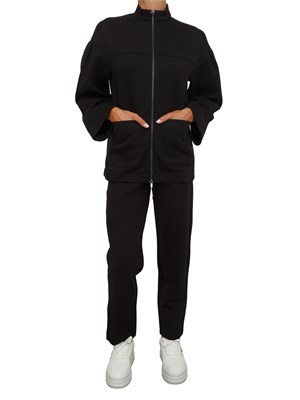 Felpa nera Max Mara MM modello over con spalla scesa in DONNA