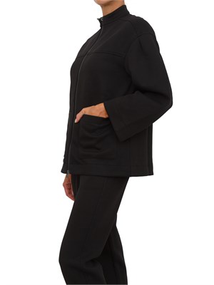 Felpa nera Max Mara MM modello over con spalla scesa in DONNA