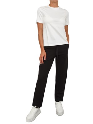 Pantalone tuta Max Mara MM in jersey di cotone nero in DONNA