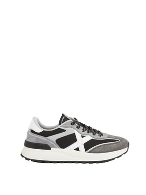 Sneakers Munich Dynamix 10 in pelle e tessuto bianco e nero in UOMO