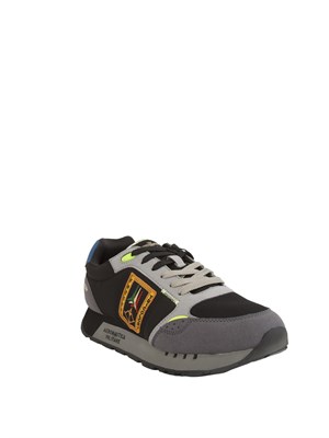 Sneakers uomo Aeronautica Militare in tessuto tecnico nero in UOMO