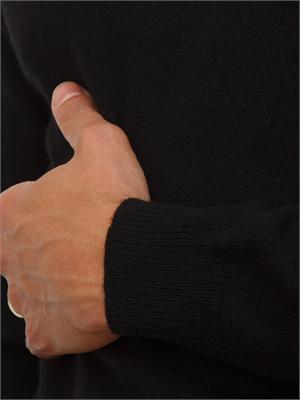 Maglia Antony Morato in misto lana nera con cuciture giromanica e dietro in UOMO