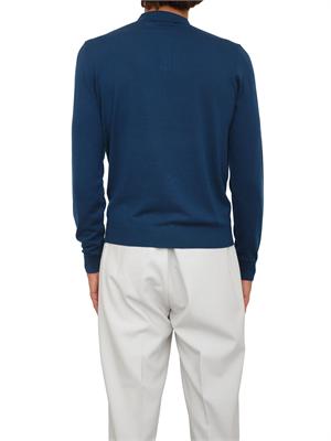 Maglia Antony Morato con colletto regular fit in misto lana super soft petrolio in UOMO