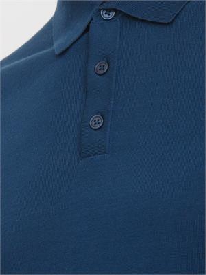 Maglia Antony Morato con colletto regular fit in misto lana super soft petrolio in UOMO