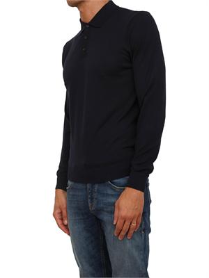 Maglia Antony Morato con colletto regular fit in misto lana super soft blu in UOMO