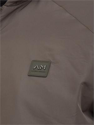 Felpa Antony Morato con zip e cappuccio in cotone interlock e tessuto tecnico verde in UOMO