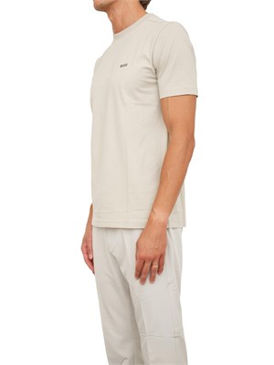 T-shirt Boss uomo in cotone elasticizzato beige in UOMO