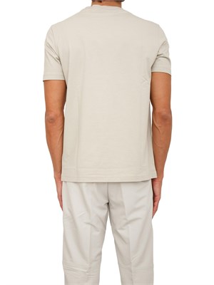 T-shirt Boss uomo in cotone elasticizzato beige in UOMO