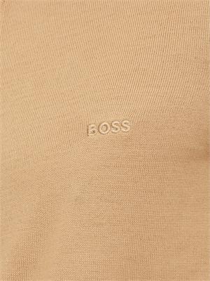 Maglia cardigan Boss uomo in lana vergine cammello in UOMO