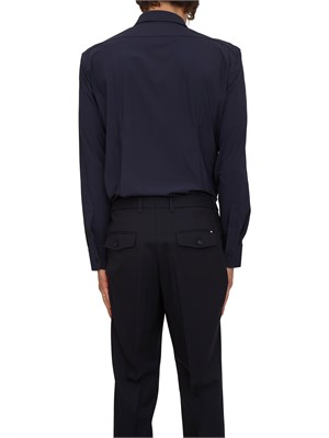 Camicia slim Boss uomo in jersey stretch blu in UOMO