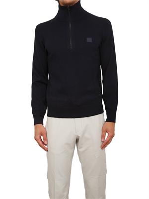 Maglione Boss uomo in misto cashmere blu in UOMO