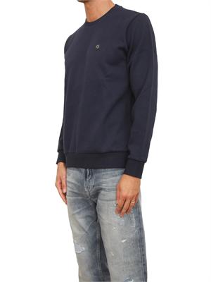 Felpa Boss uomo in cotone blu in UOMO