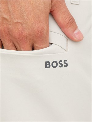 Pantaloni Boss uomo in tessuto tecnico beige in UOMO