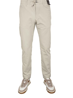 Pantaloni Boss uomo in misto cotone baige in UOMO