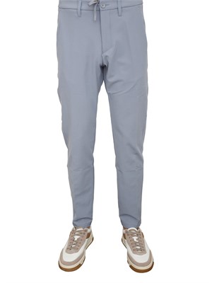 Pantaloni Boss uomo in tessuto tecnico azzurro in UOMO