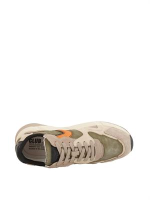 Sneakers uomo Voile Blanche in tessuto tecnico beige e suede in UOMO