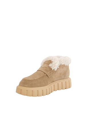 Stivaletto donna Voile Blanche in suede beige e sintetico foderato internamente in DONNA