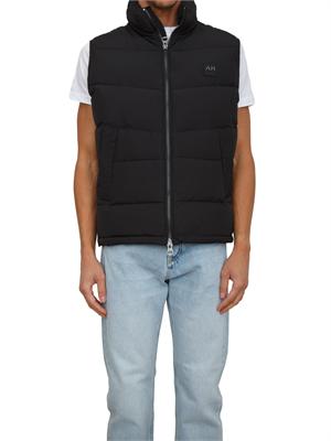 Gilet Antony Morato in tessuto tecnico nero cappuccio estraibile in UOMO
