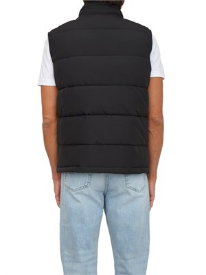 Gilet Antony Morato in tessuto tecnico nero cappuccio estraibile in UOMO