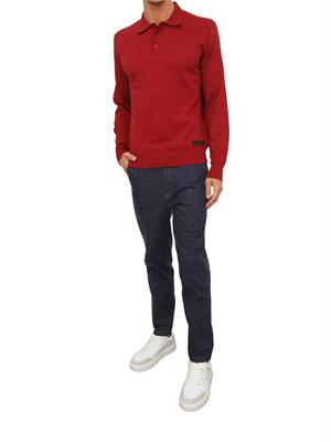 Maglia polo Richmond X uomo in misto lana rossa in UOMO