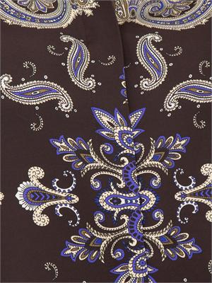 Camicia Liu Jo in twill di viscosa marrone con stampa all over in DONNA
