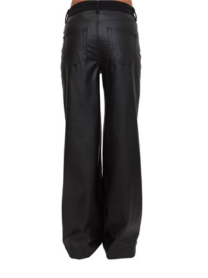 Pantaloni flare Liu Jo in tessuto spalmato effetto pelle nera in DONNA