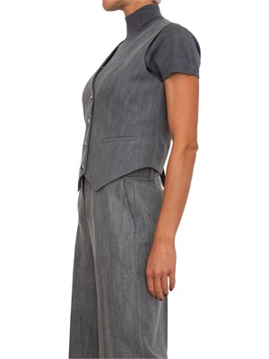 Gilet Liu Jo donna in denim di lyocell grigio in DONNA