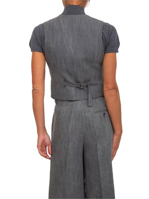 Gilet Liu Jo donna in denim di lyocell grigio in DONNA