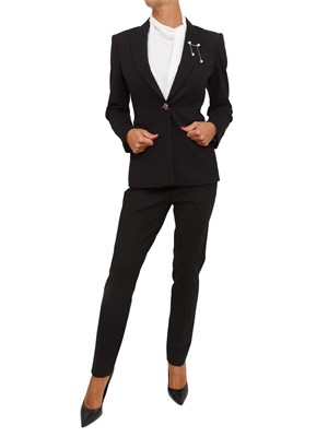 Giacca Liu Jo donna in punto milano nera con spilla removibile in DONNA