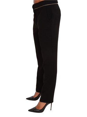 Pantaloni Blugirl in cady misto viscosa neri in DONNA