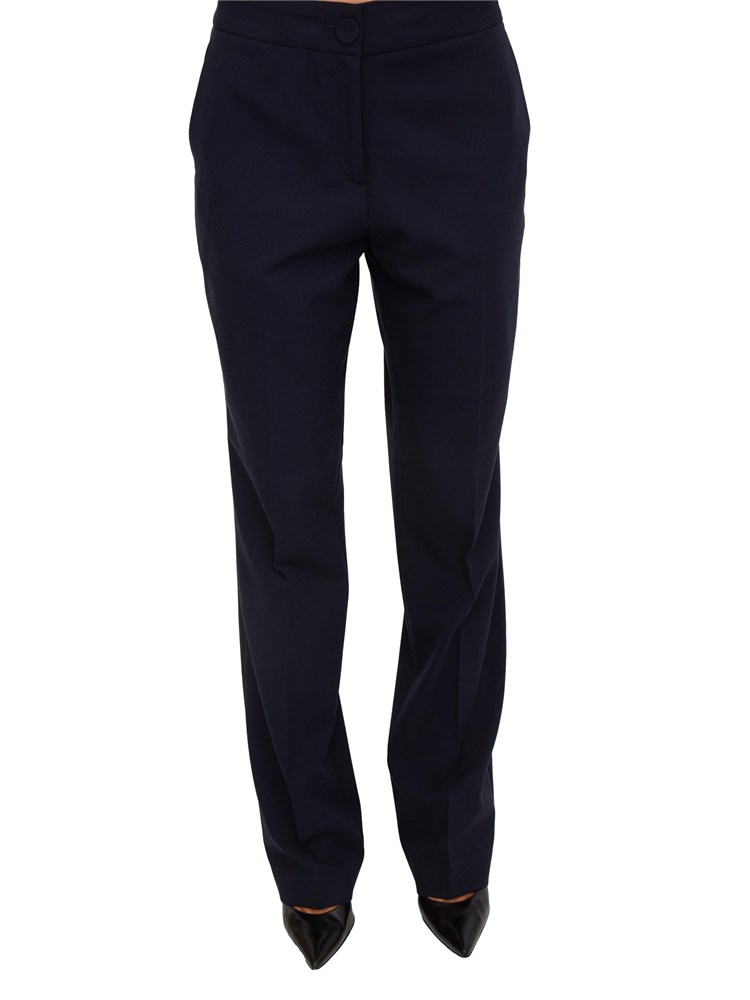 Pantaloni Blugirl in flanella di viscosa blu