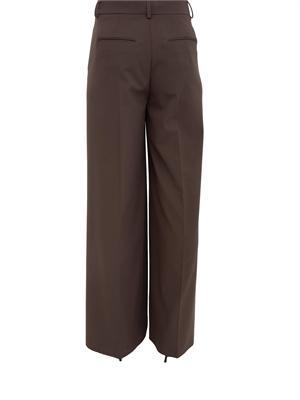 Pantaloni Blugirl in flanella di viscosa marrone in DONNA