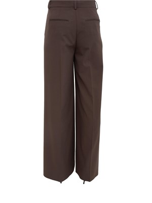 Pantaloni Blugirl in flanella di viscosa marrone in DONNA