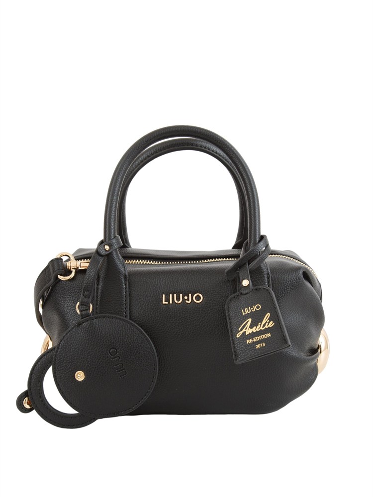 Borsa Amelie di Liu Jo in ecopelle martellata nera