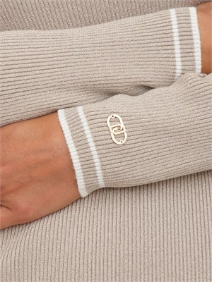 Abito Liu Jo in misto viscosa e lurex beige in DONNA