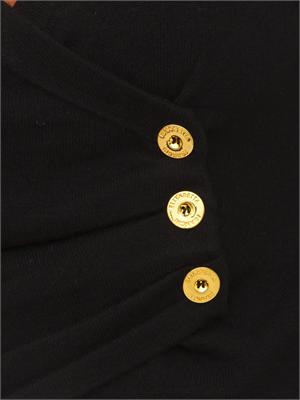 Maglia Elisabetta Franchi in misto cachemire nero con bottoni gioiello in DONNA