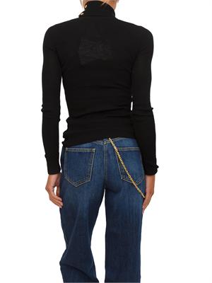 Maglia dolcevita Elisabetta Franchi in lana nera in DONNA