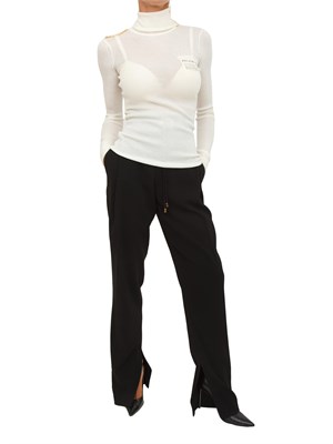 Maglia dolcevita Elisabetta Franchi in lana avorio in DONNA