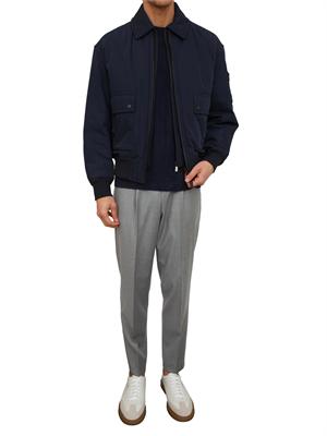 Giubbino Boss uomo in tessuto tecnico idrorepellente blu in UOMO