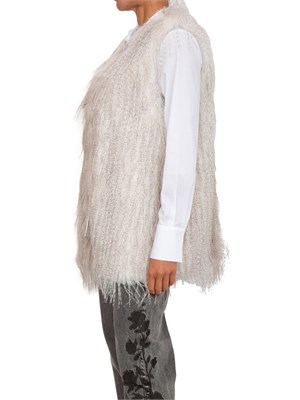 Gilet Blugirl in faux fur bianco in DONNA