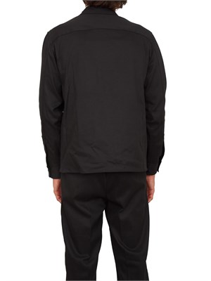 Camicia overshirt Paolo Pecora in gabardina nera in UOMO