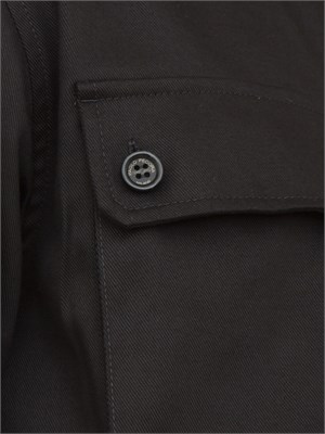 Camicia overshirt Paolo Pecora in gabardina nera in UOMO