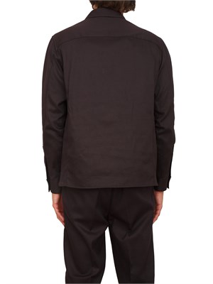 Camicia overshirt Paolo Pecora in gabardina marrone in UOMO