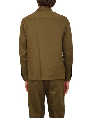 Camicia overshirt Paolo Pecora in gabardina verde in UOMO